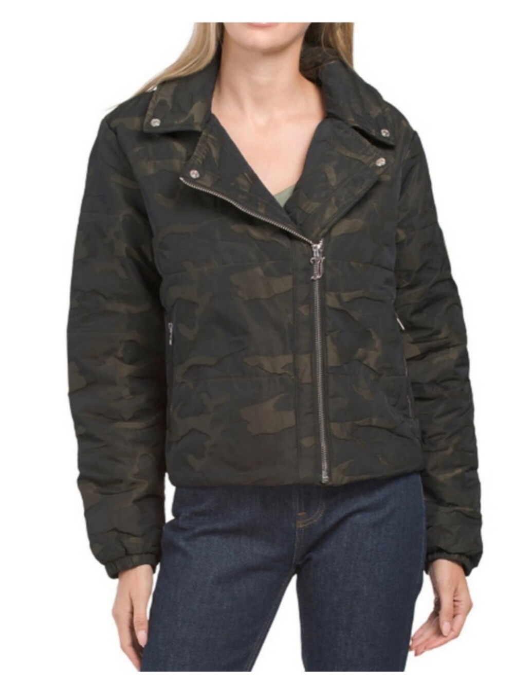 'Juicy Couture' Zippered Moto Jacket - Night Camo - Women's Medium *NWT*